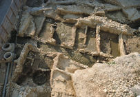 Vue générale des fouilles extensives conduites de 1982 à 1985 dans la partie nord-ouest du quartier de l'île de Martigues.