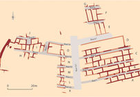Plan du second village gaulois de l'île de Martigues (IIe siècle avant notre ère).
