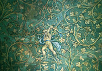 Lycurgue, roi de Thrace, frappé de folie par Dionysos et assailli par Ambrosia transformée en rinceaux de vigne, dernier quart du IIe siècle de notre ère, mosaïque de Sainte-Colombe-les-Vienne.  Musée gallo-romain de Saint-Romain-en Gal, Vienne.