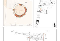 Plan et coupe du bassin circulaire de Saint-Georges des Coteaux.
