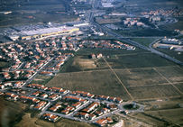 Vue aérienne du domaine du Petit Clos dans la périphérie sud de Perpignan.