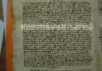Original d'un inventaire de droits de la communauté des prêtres de Saint-Mathieu (Perpignan), daté du 10 avril 1445, qui a permis l'identification de la parcelle.
