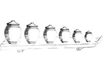 Batterie de pots gaulois.