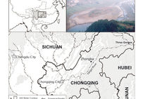 Localisation du site de Zhongba, comté de Zhong Xian, à l'est de Trois Gorges, ville de Chongqing, en Chine.